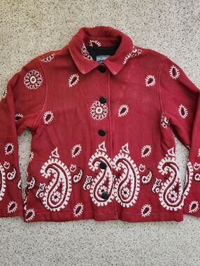 Rough Rider Western Cowgirl Paisley Knit Jacket